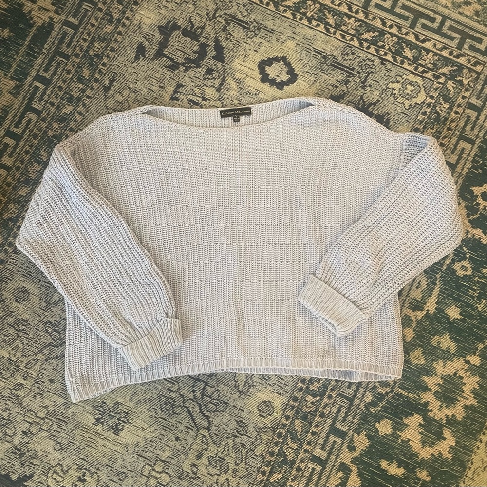 Catherine Malandrino - Off the Shoulder Sweater - Blue